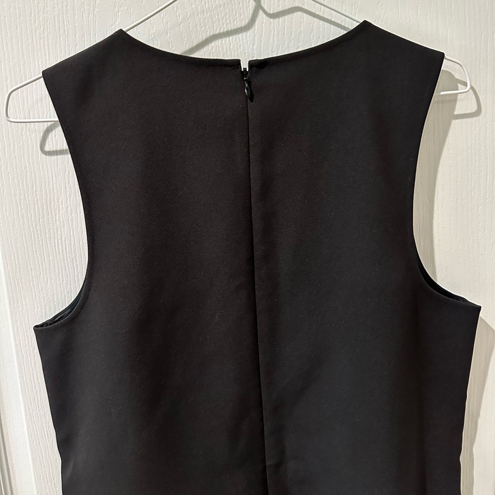 Jcrew Whimsical Black And White Scallop Sleeveless Shift Dress NWT Sz 10 - Picture 8 of 9